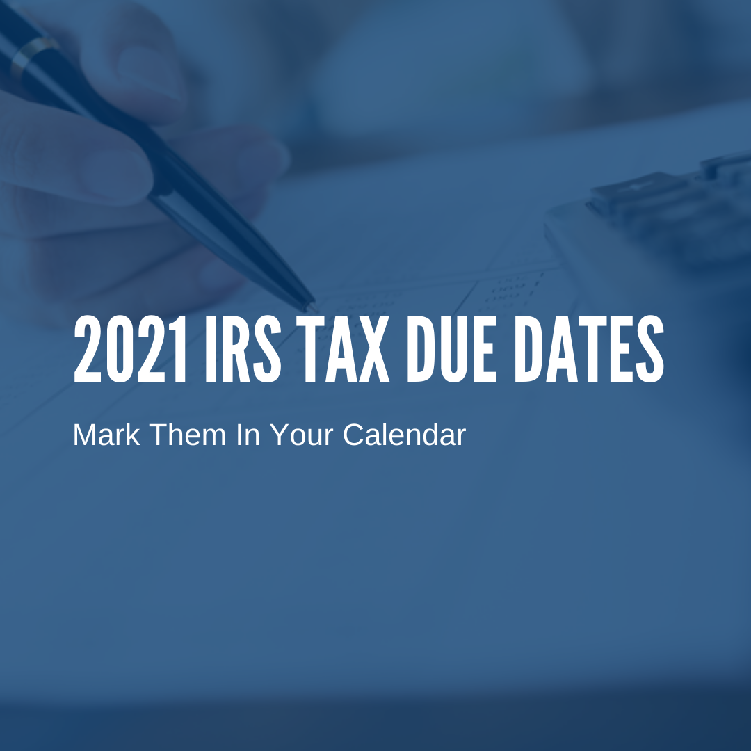 2021 estimated tax due dates